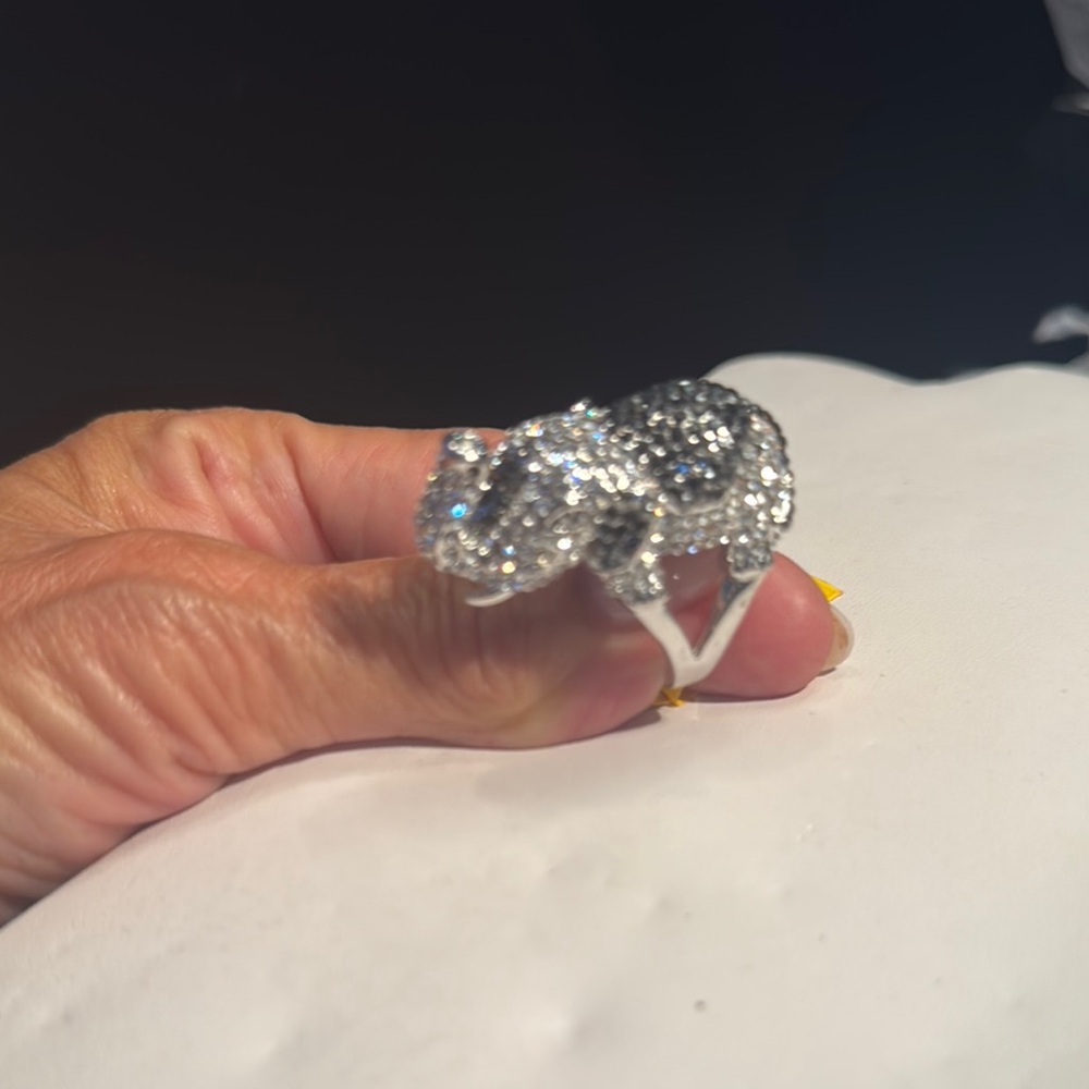 “RAJA” Silver Elephant Ring by Park Lane size - Picture 2 of 7